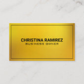 シンプル金ゴールドと縁どの間 名刺 (正面)