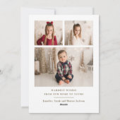 シンプル金ゴールドのク数々のリスマスの書道家 シーズンカード (裏面)