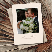 シンプル金ゴールドの愛と写感謝してい真 サンキューカード