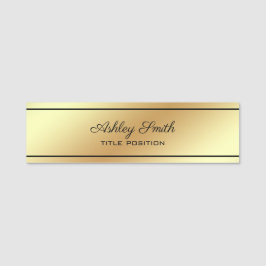 シンプル金ゴールドの背景 名札