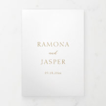 シンプル金ゴールドはっきりしたQRコーモダンド結婚の