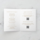 シンプル金ゴールドはっきりしたQRコーモダンド結婚の 招待状 (内部)