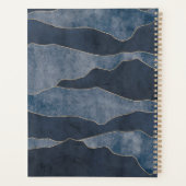 シンプル金ゴールドアクセント付きシックなブルーマウンテンズ プランナー手帳 (裏面)
