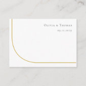 シンプル金ゴールドアー結婚チの詳細エンクロージャカード エンクロージャーカード (裏面)