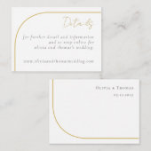 シンプル金ゴールドアー結婚チの詳細エンクロージャカード エンクロージャーカード (正面/裏面)