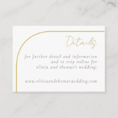 シンプル金ゴールドアー結婚チの詳細エンクロージャカード エンクロージャーカード (正面)