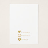 シンプル金ゴールドイヤリングホルダー表示カード (裏面)