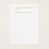 シンプル金ゴールドイヤリングホルダー表示カード (正面)