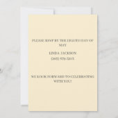 シンプル金ゴールドエレガントウェディングデー招待状 招待状 (裏面)