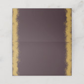 シンプル金ゴールドエレガントカラーエッジブルゴーニュ プレイスカード (外部開封)