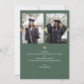 シンプル金ゴールドエレガントキャップ写真卒業 (裏面)