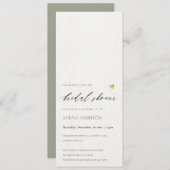 シンプル金ゴールドエレガントグレットタイポグラフィブライダルシャワー 招待状 (正面/裏面)