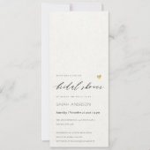 シンプル金ゴールドエレガントグレットタイポグラフィブライダルシャワー 招待状 (正面)