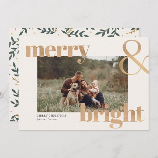 シンプル金ゴールドエレガントフォトフレーム カード