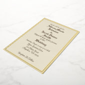 シンプル金ゴールドエレガントフレーム箔招待状 箔招待状 (回転した状態)