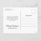 シンプル金ゴールドエレガントフレーム3写真クリスマス シーズンポストカード (裏面)