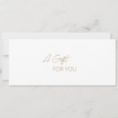 シンプル金ゴールドエレガントモダンギフト券 (正面)