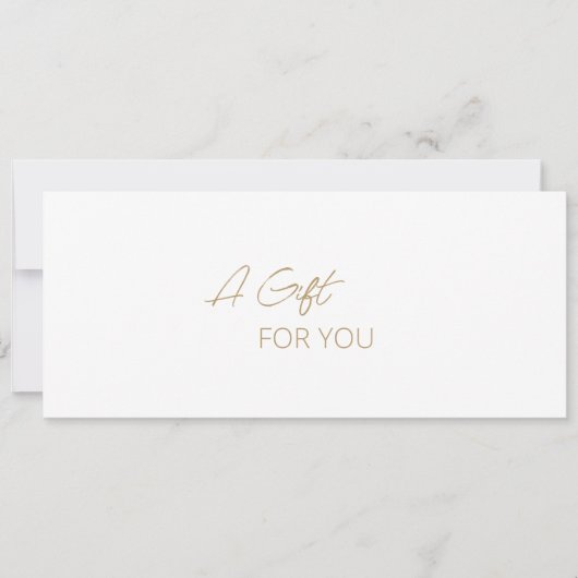 シンプル金ゴールドエレガントモダンギフト券 (正面)