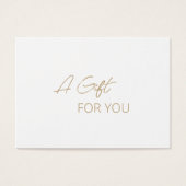 シンプル金ゴールドエレガントモダンギフト券 (正面)