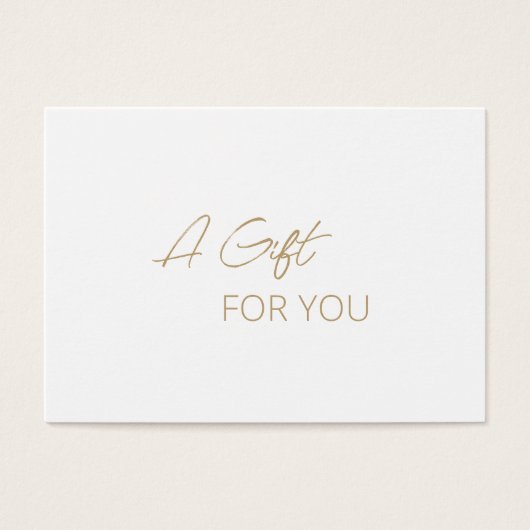 シンプル金ゴールドエレガントモダンギフト券 (正面)