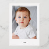 シンプル金ゴールドエレガント第1連成箔 箔招待状 (裏面)