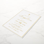 シンプル金ゴールドエレガント第1連成箔 箔招待状 (回転した状態)