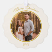 シンプル金ゴールドエレガント紙オーナメントカード オーナメントカード (正面)