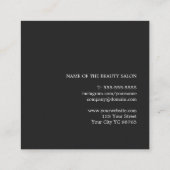 シンプル金ゴールドクフェイクリップのメイクアップアーティスト スクエア名刺 (裏面)