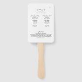 シンプル金ゴールドクラシックムーンスターズ結婚式 プログラム ハンドファン (裏面)