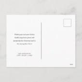 シンプル金ゴールドクリスマスホリデーズグリッターホワイト シーズンポストカード (裏面)