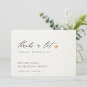 シンプル金ゴールドグエレガントレータイポグラフィありがとう サンキューカード (スタンド正面)