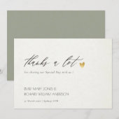 シンプル金ゴールドグエレガントレータイポグラフィありがとう サンキューカード (正面/裏面)