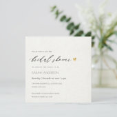 シンプル金ゴールドグエレガントレータイポグラフィブライダルシャワー 招待状 (スタンド正面)