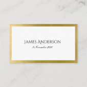 シンプル金ゴールドグエレガントレータイポグラフィ70誕生日 プレイスカード (裏面)