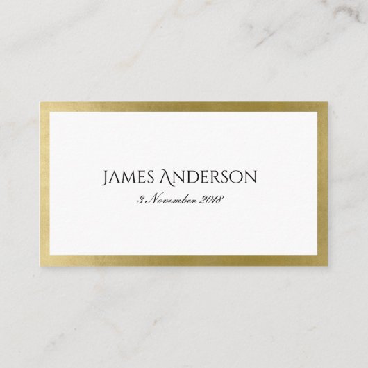 シンプル金ゴールドグエレガントレータイポグラフィ70誕生日 プレイスカード (裏面)