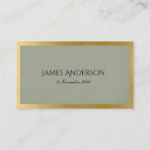 シンプル金ゴールドグエレガントレータイポグラフィ70誕生日 名刺 (裏面)