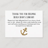 シンプル金ゴールドグリッターいかりブックリクエストカード エンクロージャーカード (裏面)