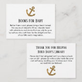 シンプル金ゴールドグリッターいかりブックリクエストカード エンクロージャーカード (正面/裏面)