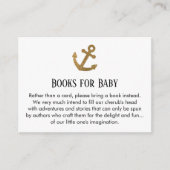 シンプル金ゴールドグリッターいかりブックリクエストカード エンクロージャーカード (正面)