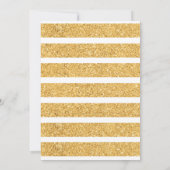 シンプル金ゴールドグリッタータイプ40th誕生日パーティー 招待状 (裏面)