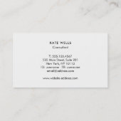 シンプル金ゴールドグリッターハートブラックネットワーキング 名刺 (裏面)