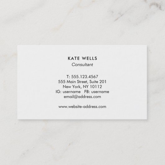 シンプル金ゴールドグリッターハートブラックネットワーキング 名刺 (裏面)