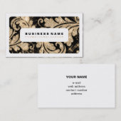 シンプル金ゴールドグリッター旋回 名刺 (正面/裏面)