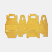 シンプル金ゴールドグリッター結婚ズケーキ フェイバーボックス (折り畳みなし)