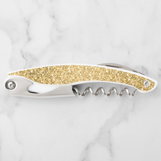 シンプル金ゴールドグリッター ソムリエナイフ (正面)