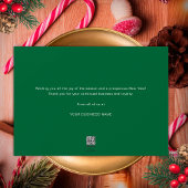 シンプル金ゴールドグリーンJoyビジネスロゴハッピーホリデー シーズンカード