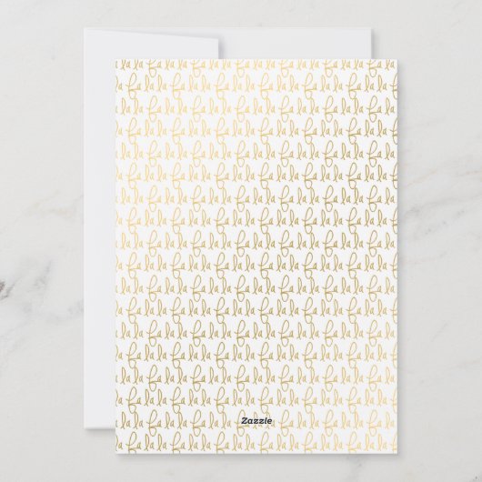 シンプル金ゴールドスエレガントクリススクリプトMerry Christmas写真 シーズンカード (裏面)