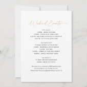 シンプル金ゴールドスエレガントクリプトバチェロレッテ 招待状 (裏面)