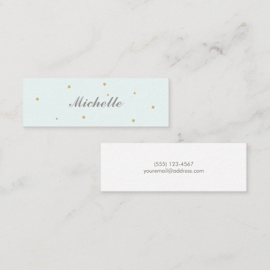 シンプル金ゴールドスエレガントターズモンマイカード コーリングカード (正面/裏面)