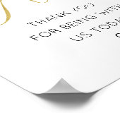 シンプル金ゴールドスクリプトギフトテーブル記号 ポスター (角)